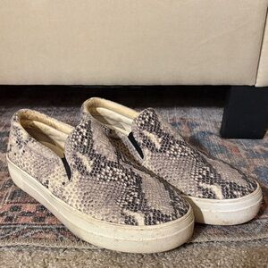 Steve Madden Snake Print Slip-On Sneakers